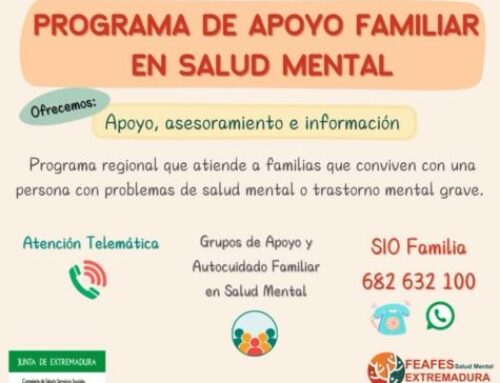 Compartimos el programa de Apoyo Familiar en Salud Mental de FEAFES Extremadura